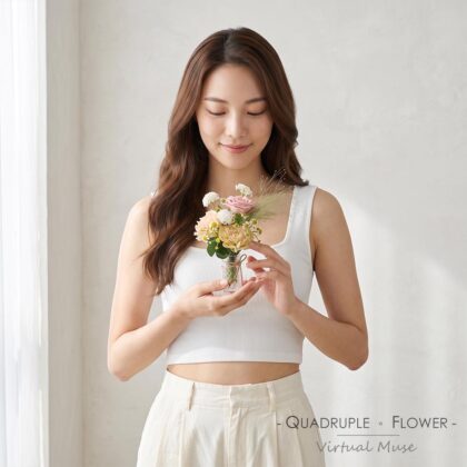 Fleeting Light | Vintage Rose & Eustoma Fresh Flower Cocktail Vase Arrangement (*Minimum order of 8 pcs)