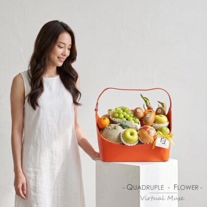 Grand Fortune Reserve | Japanese Shine Muscat & Korean Melon Regal Red Leather Fruit Hamper