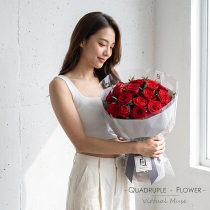 熾愛圓滿 | 紅玫瑰紅小玫瑰鮮花花束